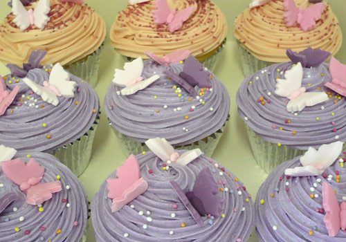 Butterfly themed cup cakes